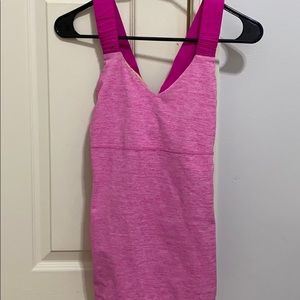 Pink lulu tank top